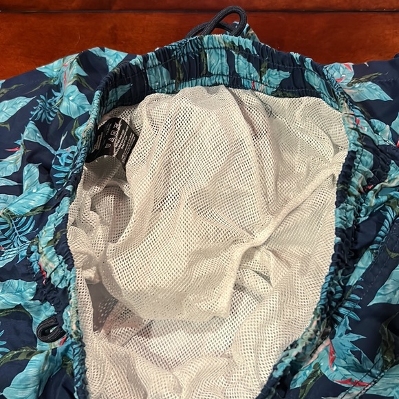 Slate & Stone Blue Floral Tropical Swim Trunks Size M - Picture 10 of 10
